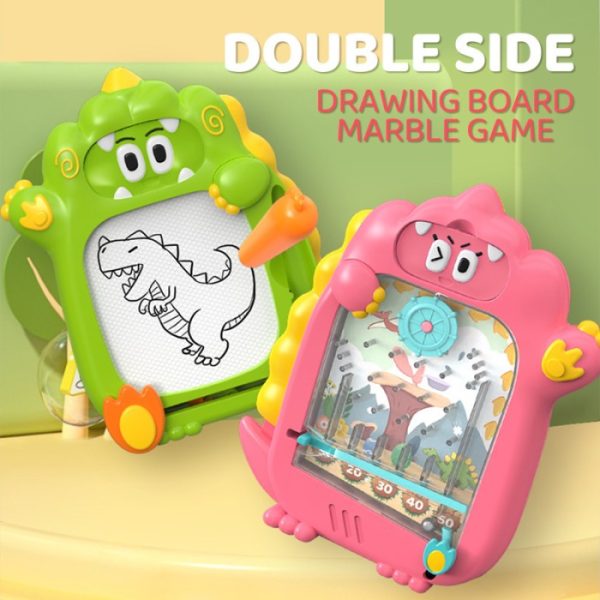 Papan tulis magnet 2 in 1 Dinosaurus, Children drawing board 2 in 1 - Image 2