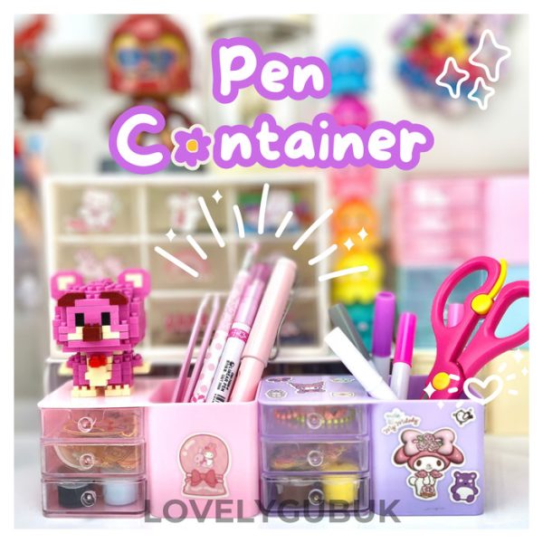 Tempat ATK Laci mini kuromi cinnamoroll lucu, Mini Drawer, Laci kecil tempat aksesoris, Mini storage pen holder - Image 2