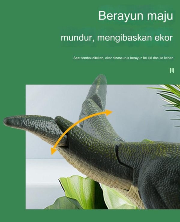 Mainan dinosaurus tekan gerak, Mainan prank scary dinosaurus - Image 5