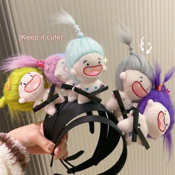 Aksesoris Rambut Bando Boneka jepit rambut monster, Bando boneka rambut warna warni monster gigi lucu - Image 4