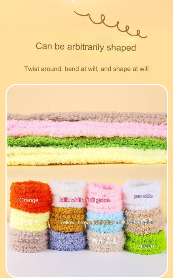 [Fluffy] Kawat Bulu Wol Mercy Fluffy, Kawat Bulu DIY, Kawat Bulu bahan Craft,Make Your Own Twirly Bar Pup - Image 3