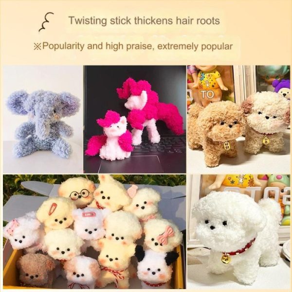 [Fluffy] Kawat Bulu Wol Mercy Fluffy, Kawat Bulu DIY, Kawat Bulu bahan Craft,Make Your Own Twirly Bar Pup - Image 5