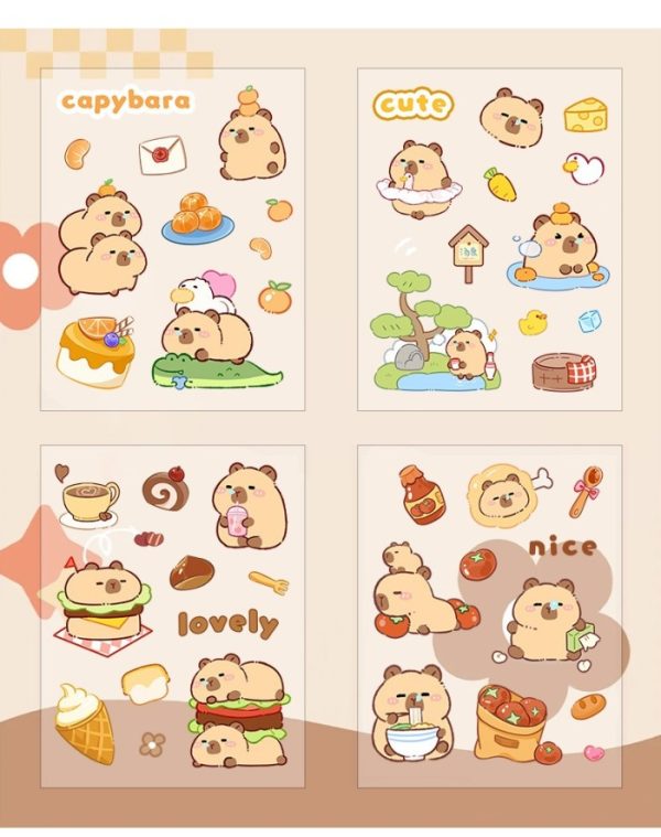 Stiker Capybara, Sticker Capibara roll stiker nama