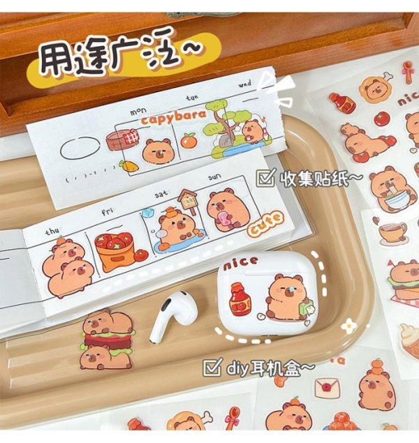 Stiker Capybara, Sticker Capibara roll stiker nama - Image 7