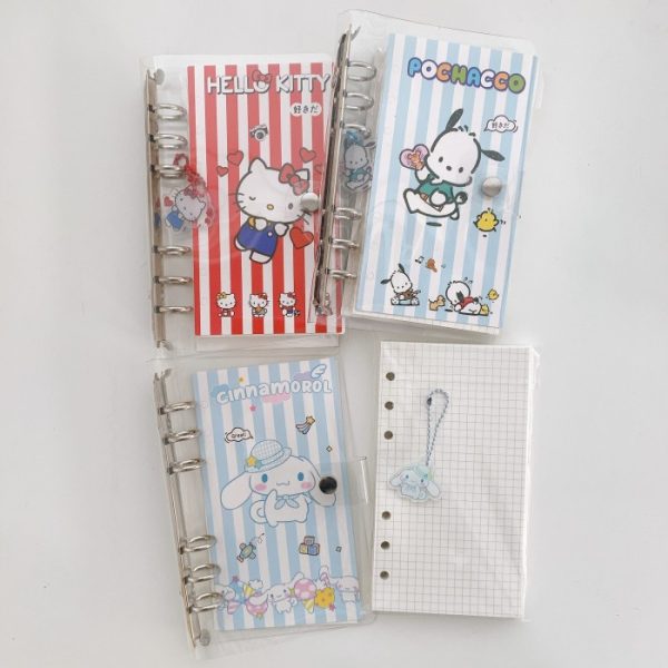 Binder A6 100 Lembar kertas + gantungan, Binder 6 ring Sanrio Lucu, Notebook Lucu, Journaling Book - Image 7