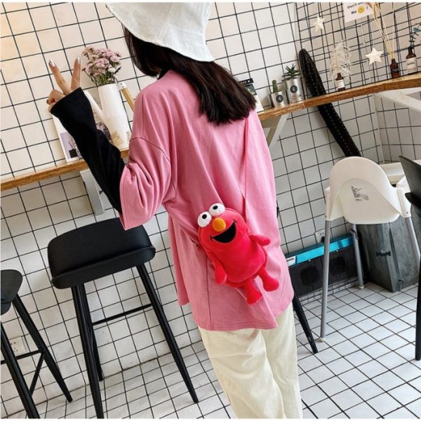 Tas selempang kartun mr avocado, sesame street anak,Tas selempeng elmo - Image 2