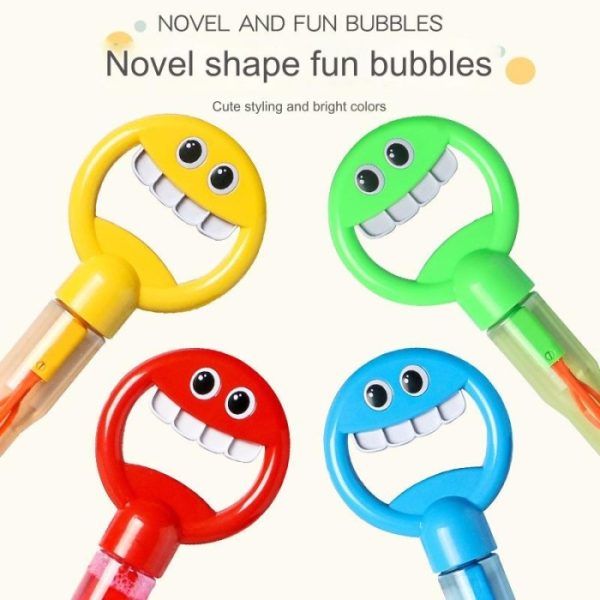 Mainan tiup busa bubble tangan smile, Bubble Wand Mainan tiup busa sabun - Image 3