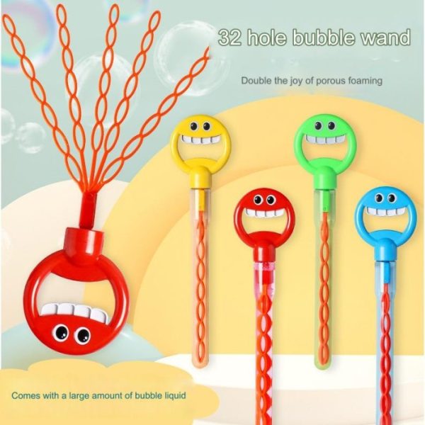 Mainan tiup busa bubble tangan smile, Bubble Wand Mainan tiup busa sabun - Image 4