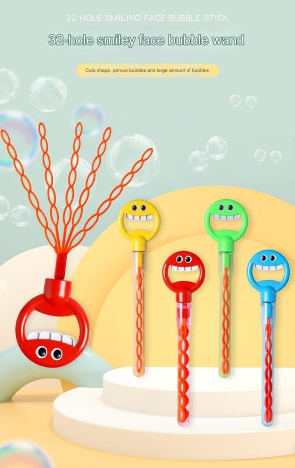 Mainan tiup busa bubble tangan smile, Bubble Wand Mainan tiup busa sabun - Image 5