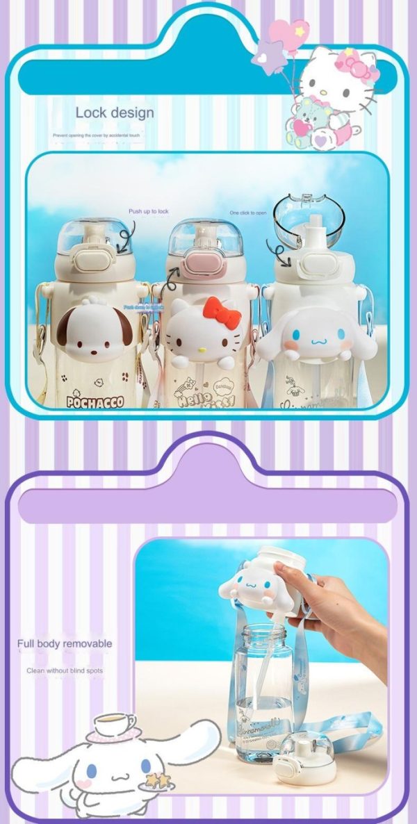 [HANYA BATAM] Botol minum sanrio cinnamoroll kuromi slim bahan Tritan - Image 4