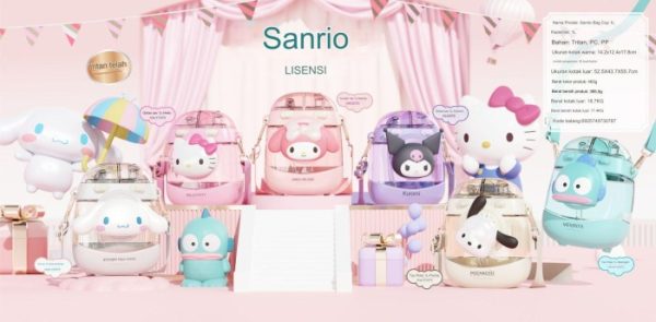 [HANYA BATAM] Botol minum sanrio cinnamoroll kuromi slim bahan Tritan - Image 5