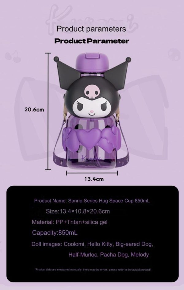 [HANYA BATAM] Botol Sanrio Kuromi Cinnamoroll Kepala besar Hati - Image 3