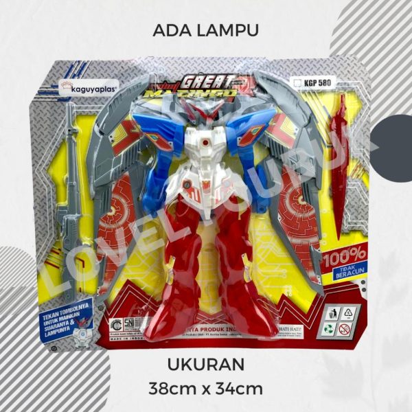 [LOGU] Mainan Robot Anak, Robot Mainan,  Robot Great Mazingo Gundam KGP580