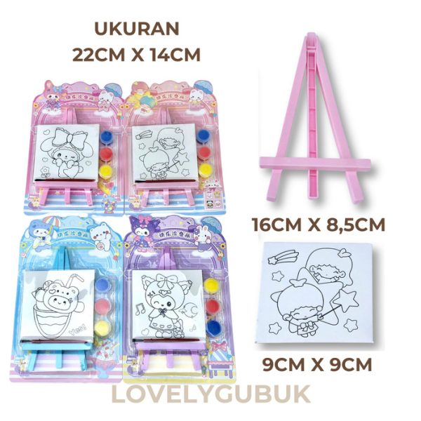 Mainan DIY mewarnai kit Easel, Mainan kerajinan tangan mewarnai anak