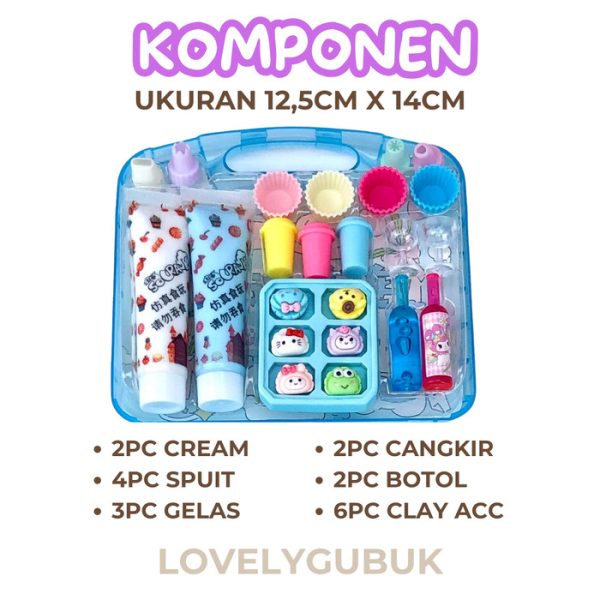 Mainan DIY Ice cream glue set kerajinan tangan, Art and Craft Kotak Ice Cream