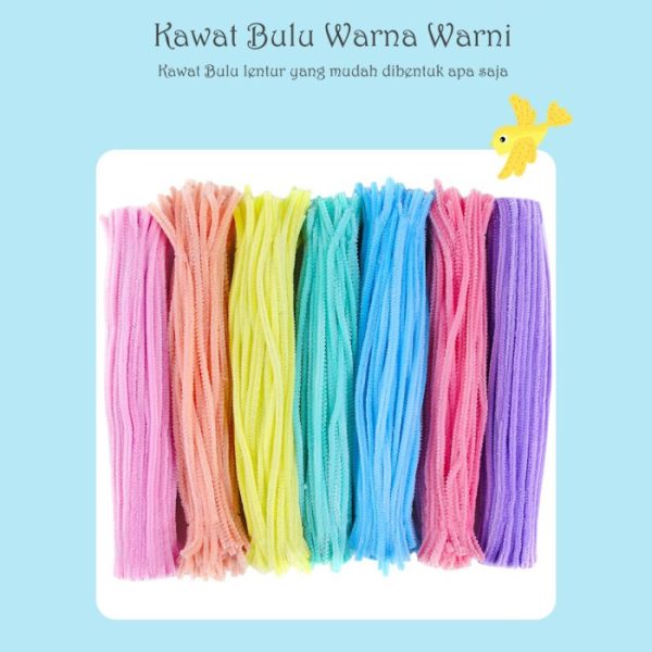 Kawat Bulu Mercy, Kawat Bulu Pastel 100 pcs. Kawat Bulu bahan Craft - Image 2