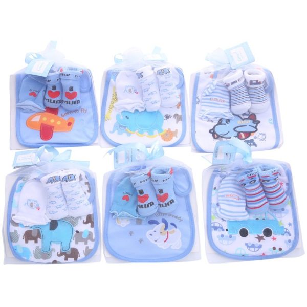 [LOGU] Slabber set sarung tangan sarung kaki bayi, Newborn set unisex 3 in 1 - Image 3