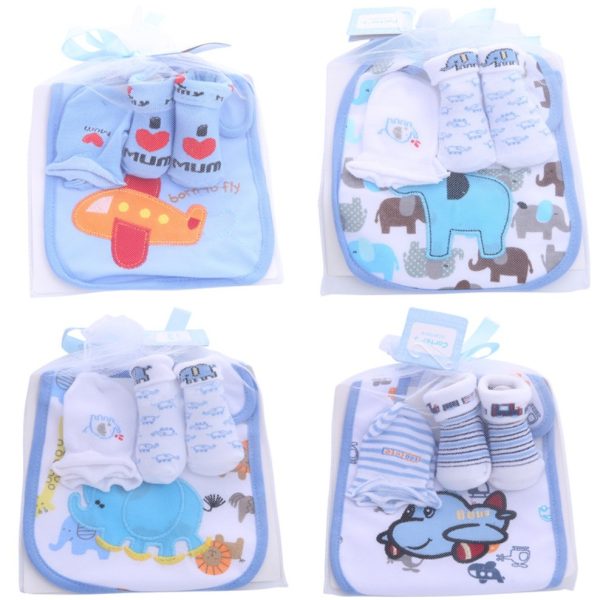 [LOGU] Slabber set sarung tangan sarung kaki bayi, Newborn set unisex 3 in 1 - Image 5