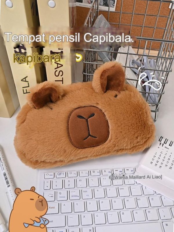 Kotak pensil kapibara, Tempat ATK Stationery pencil case lucu capybara - Image 4