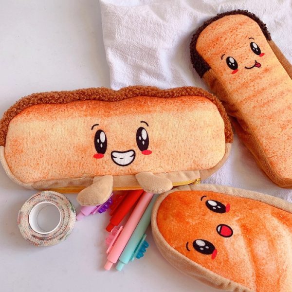 Kotak pensil model roti, Bread Toast Pencil case pisang paha ayam