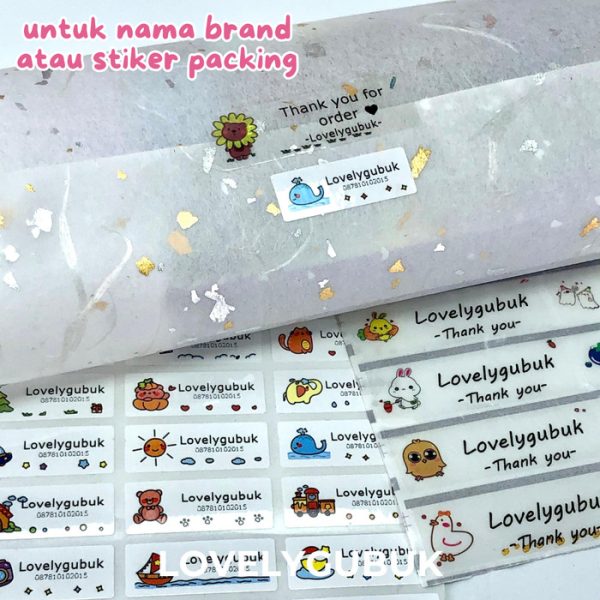 Stiker nama custom, Stiker Label sekolah nama, Stiker Label Brand - Image 7