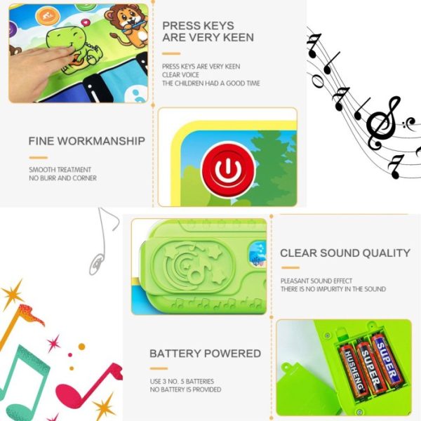 Piano Music Playmat, Musical Piano Carpet untuk Bayi dan Ank-anak - Image 5