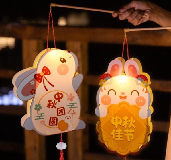 Lantern DIY jade bunny anak, Mainan lampion lampu mooncake festival - Image 5