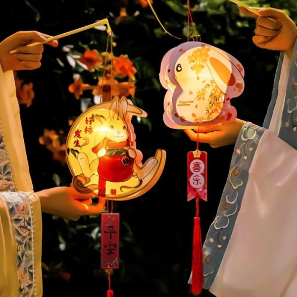 Lantern DIY jade bunny anak, Mainan lampion lampu mooncake festival - Image 8