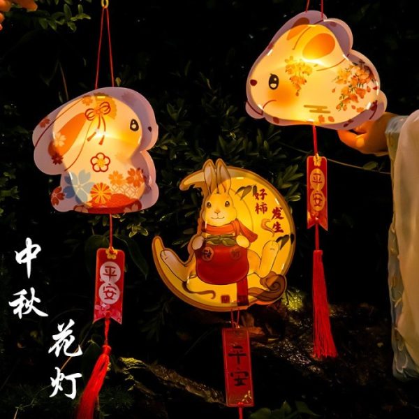 Lantern DIY jade bunny anak, Mainan lampion lampu mooncake festival - Image 9