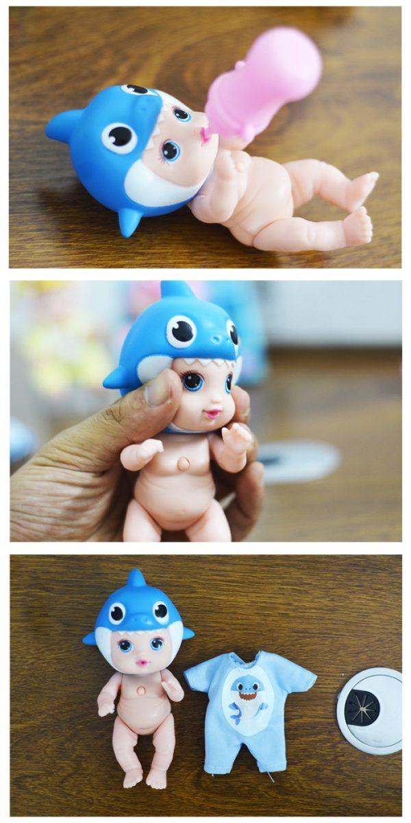 Mainan baby doll shark do, Mainan bayi kostum nyanyi baby shark lucu - Image 3