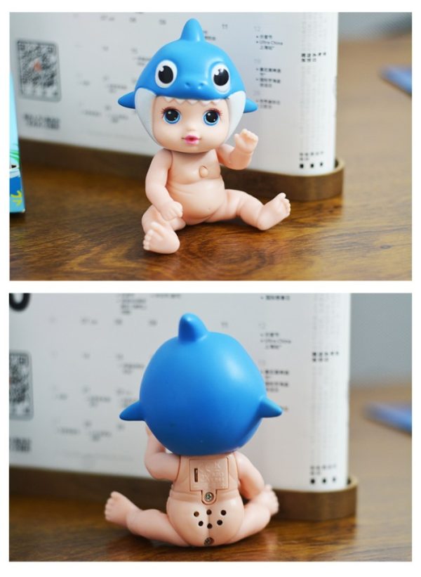 Mainan baby doll shark do, Mainan bayi kostum nyanyi baby shark lucu - Image 4