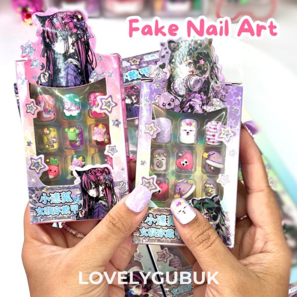 Mainan Kuku palsu 3D kartun, Fake 3D Nail Art - Image 2