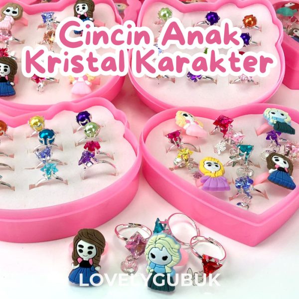 Cincin mainan anak princess kristal, Cincin anak putri - Image 2