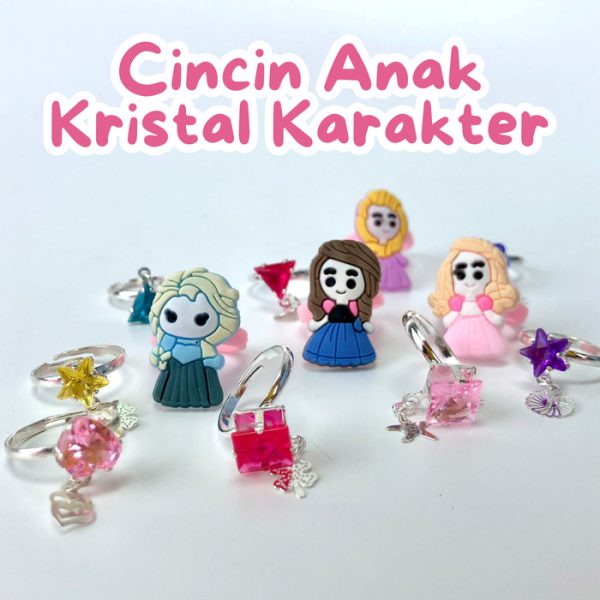 Cincin mainan anak princess kristal, Cincin anak putri - Image 8