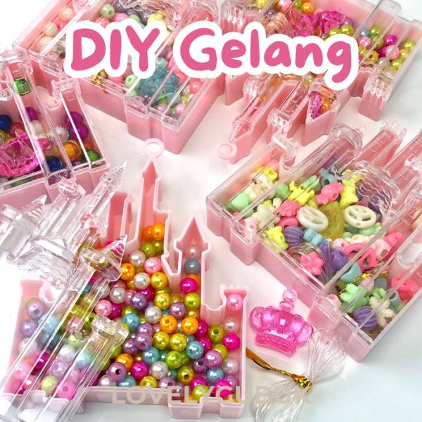 Mainan kerajinan keterampilan tangan gelang anak, DIY aksesoris anak bentuk Istana - Image 3