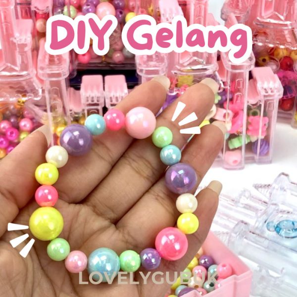 Mainan kerajinan keterampilan tangan gelang anak, DIY aksesoris anak bentuk Istana - Image 4