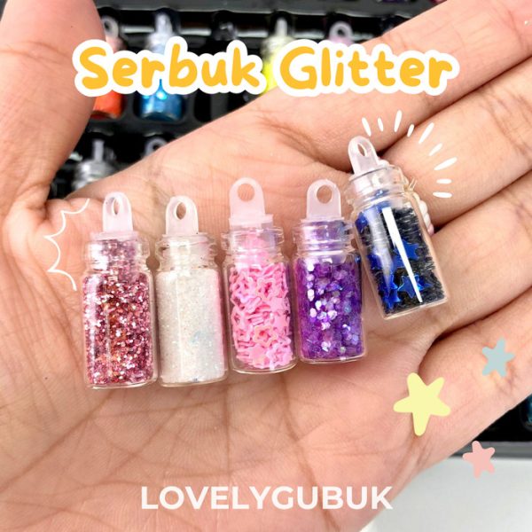 Botol Glitter blink blink anak, Aksesoris DIY Glitter kilat kelap kelip