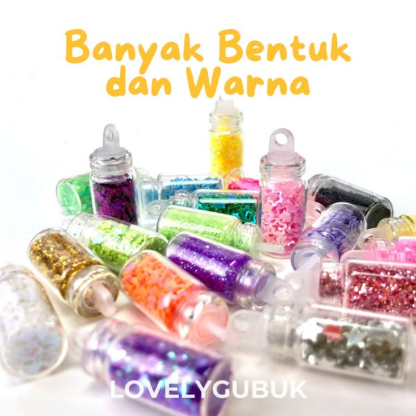 Botol Glitter blink blink anak, Aksesoris DIY Glitter kilat kelap kelip - Image 4