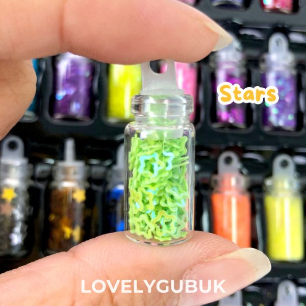 Botol Glitter blink blink anak, Aksesoris DIY Glitter kilat kelap kelip - Image 7