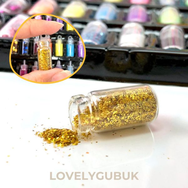 Botol Glitter blink blink anak, Aksesoris DIY Glitter kilat kelap kelip - Image 8