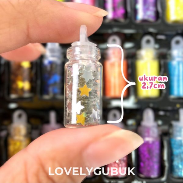 Botol Glitter blink blink anak, Aksesoris DIY Glitter kilat kelap kelip - Image 9