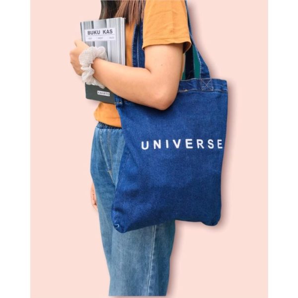 TOTE BAG Wanita Denim/Jeans, tote bag jeans stylist - Image 2