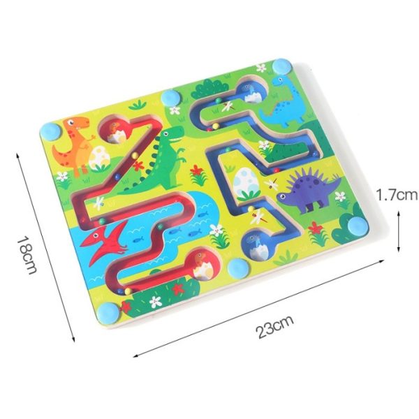 Mainan Puzzle Magnetic Bead anak, Mainan Maze labirin Toy, Maze Finger - Image 3