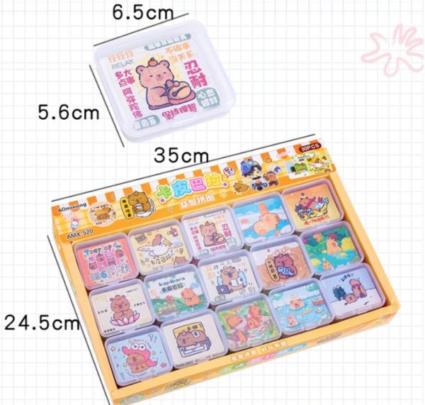 Jigsaw Puzzle Min Karakter, Mainan puzzle mini kartun lucu anak - Image 2