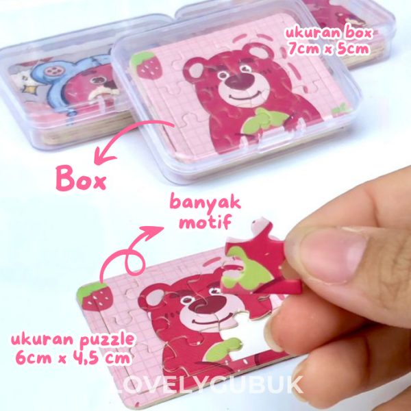 Jigsaw Puzzle Min Karakter, Mainan puzzle mini kartun lucu anak - Image 6