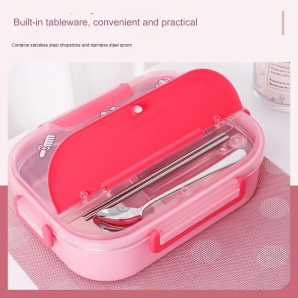 Kotak bekal makan stainless seri kartun kuromi cinnamoroll, Children stainless lunchbox - Image 3