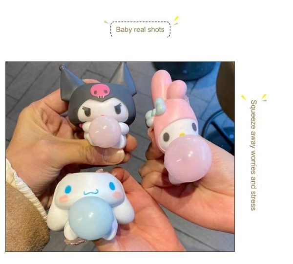 Mainan blow bubbles Capybara kuromi cinnamoroll, Mainan Tekan Tiup balon - Image 3