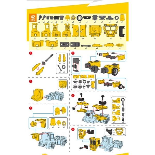 Mainan assemble rakit obeng, Assembly DIY Transformer Transportation - Image 5