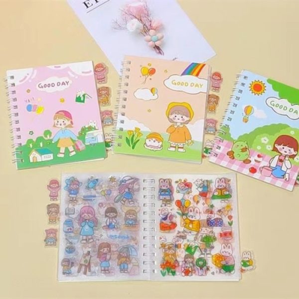 Buku stiker semi transparan PET,Accessoris Sticker,Stiker hiasan diary - Image 2