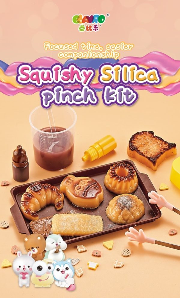 Mainan DIY Mini food, Mainan art and craft Squishy Silica Pinch Kit